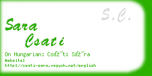 sara csati business card